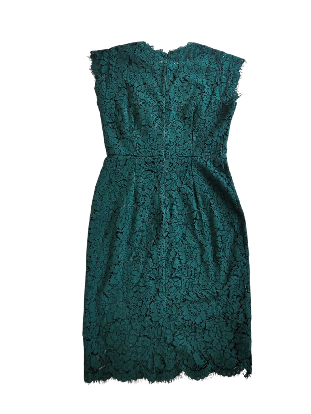 Miusol Elegant Green Lace Sheath Dress Cap Sleeve Cocktail Dress Sz M - Picture 5 of 12